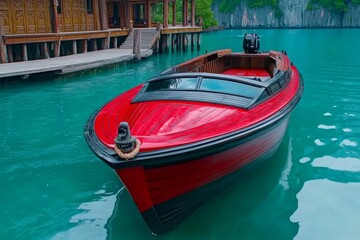 Obraz premium Amazed nature scenic landscape James bond island with boat for traveler Phang-Nga bay, Attraction famous landmark tourist travel Phuket Thailand summer vacation trips, Tourism destinations place