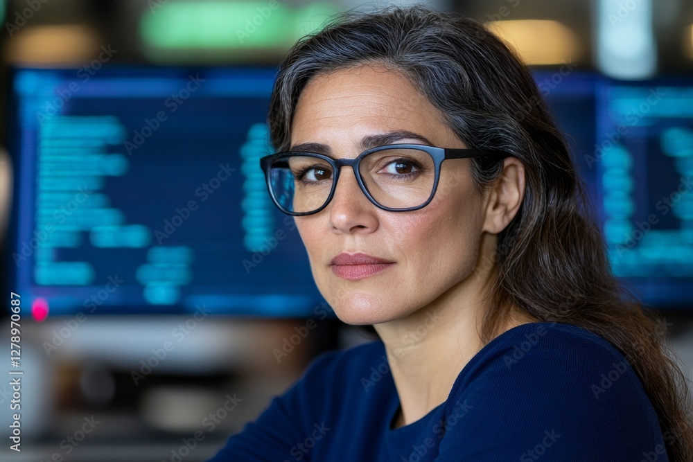 Leinwandbilder Analyst working with computer in Business Analytics and Data Management System with KPI and metrics connected to the database for technology finance, operations, sales, marketing Data analysisAi