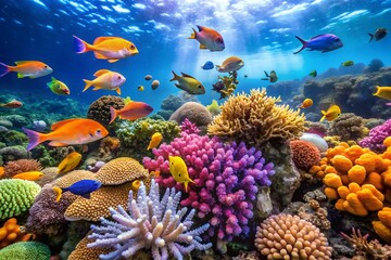 coral reef and fish
