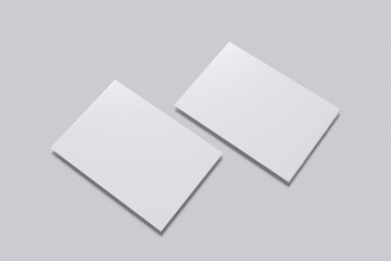 Landscape Magazine with grey background color for mockup