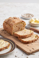 Sliced Spelt Bread with Sunflower Seeds