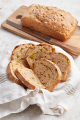 Sliced Spelt Bread with Sunflower Seeds