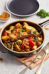 Baked Mixed Vegetable Pan with Basil