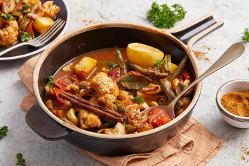 Baked Mixed Vegetable Pan with Basil