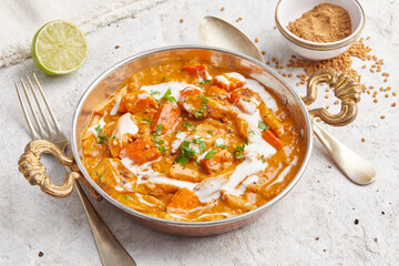 Salsify Curry in an Indian dish