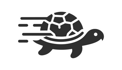 Obraz premium turtle icon, very fast, speed illustration, logo isolated on transparent