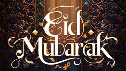 Muslim festival Eid Mubarak traditional design background