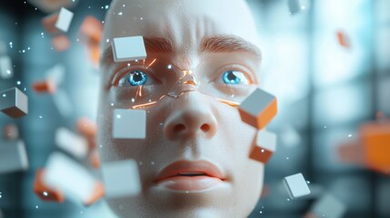 A surreal and abstract digital artwork that symbolically represents the concept of meta-skills, highlighting the power of creative, innovative, and visionary thinking to navigate the modern world.