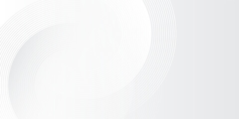 Abstract white glowing geometric lines on gray background. Modern shiny circle background abstract modern simple