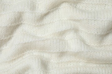 Knitted fabric background, close-up view