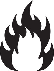 Fire flame silhouette vector illustration