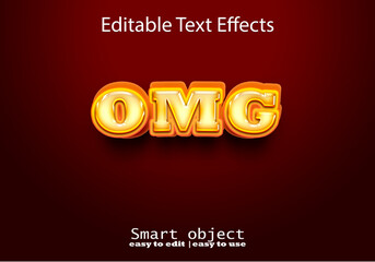 Vector 3d editable text effect with luxury background.