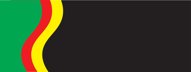 Abstract geometric black, red, yellow, green color background. color paint art symbol of BLACK HISTORY MONTH on black background with text .eps10