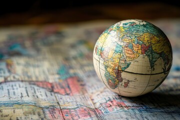 A creative image of stock market graphs overlayed on a globe, representing global capital markets