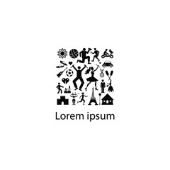 Black Silhouette Vector Icons Collection