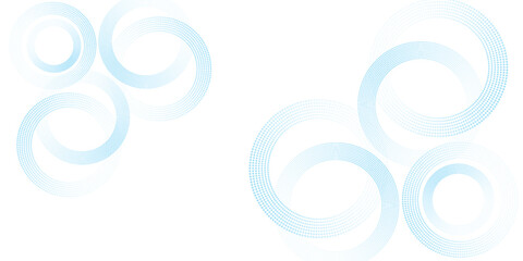 White abstract background with blue circle. halftone dots decoration. Modern banner template.vector