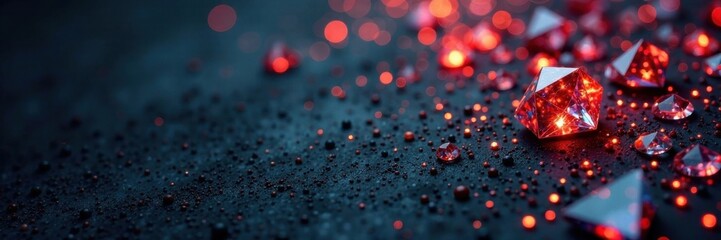 Shining geometric elements layered on a dark grey background with intricate patterns , geometry, shine