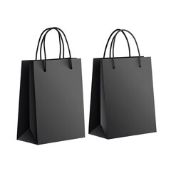 A black shopping bag with a handle that says shopping