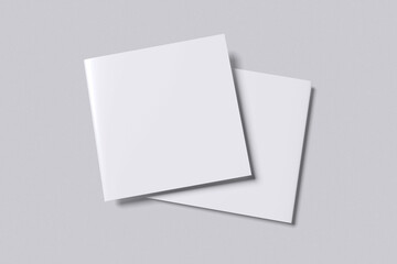 Square Brochure with grey background color for mockup template