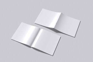 Square Brochure with grey background color for mockup template