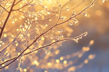 Fototapeta premium snow covered branches