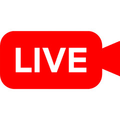 Live streaming icon. Social media live stream. Broadcasting icon