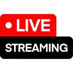 Live streaming icon. Social media live stream. Broadcasting icon