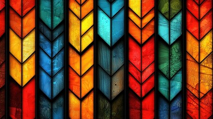 Vibrant Geometric Patterns in Bold Colors with Bright Textures and Abstract Designs