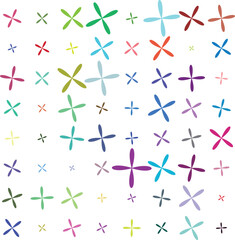 Abstract Floral Scatter Pattern – Colorful Geometric Petal Design