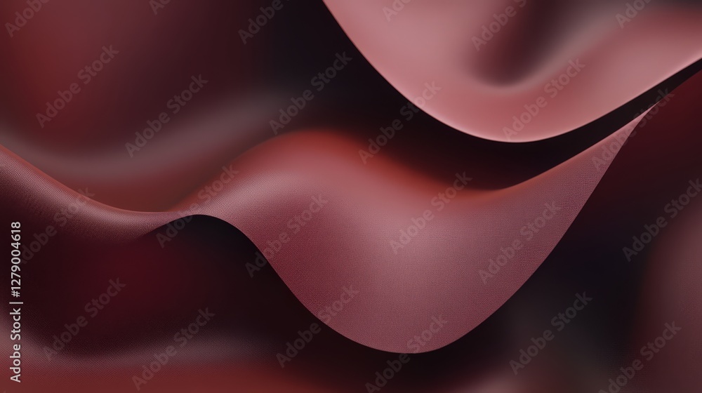 Poster abstract burgundy wave background with a leather texture and smooth gradient
