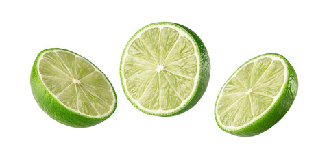 "Realistic Digital Rendering of Floating Lime Slices on Transparent Background"
"Fresh Lime Slices Floating in Air &ndash; High-Quality Digital Illustration"