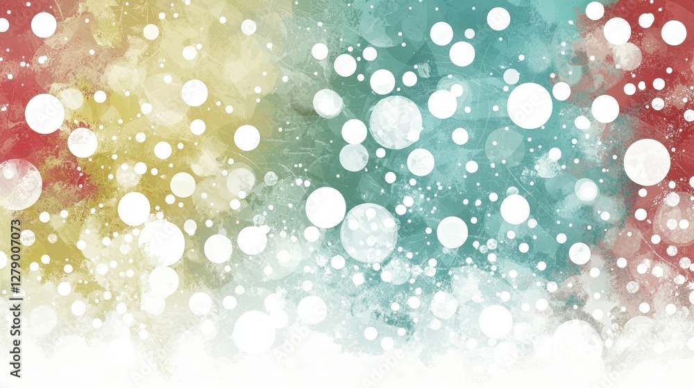 Poster Colorful Abstract Background with Circles and Bokeh Effect