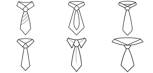 Tie Outline Coloring Page Printable Line Art Drawing