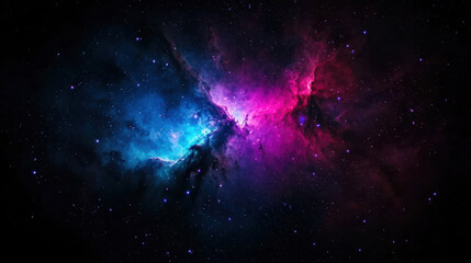 Naklejka premium Cosmic galaxy gradient swirling deep purple and bright blue
