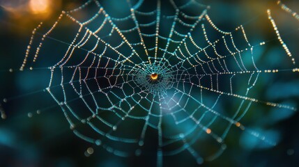 Dew-Kissed Spiderweb: A Macro Masterpiece