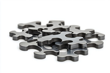 Puzzle piece pattern isolated on white background. 