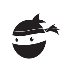 Ninja illustration logo vector template