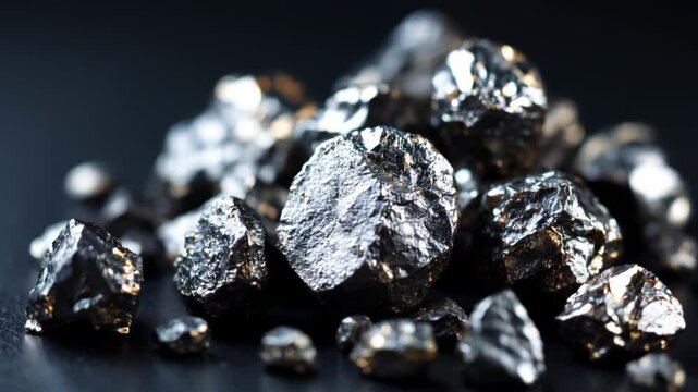Close-up of Raw Silver Nuggets: A Glimpse into the World of Precious Metals