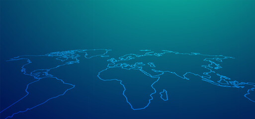 Green blue gradient technology digital speed connect background, abstract cyber nano information communication, innovation future tech data, internet network connection, Ai big data line illustration