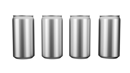 Aluminum cans for mockup transparent PNG