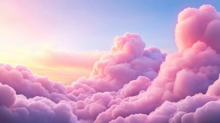 Dreamy pastel clouds at sunset