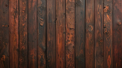 Distressed wooden wall with dark tones and textured surface