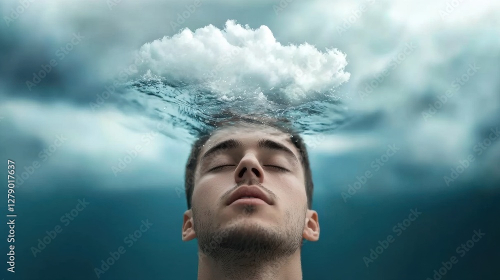 Aufkleber conceptual image depicting reality shifting and transforming like a liquid visualization. exploring 