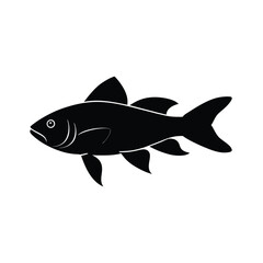 Anthias Silhouette Vector Art and Black Anthias Fish Design Illustration