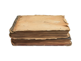 Old vintage books on a isolated on white background. old antique books