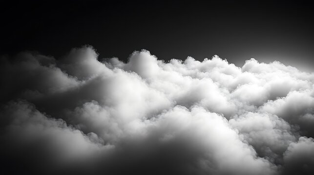 Cloudscape view over rolling clouds aerial photography nature serenity