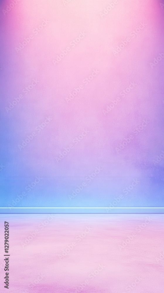 Poster gradient wall with pink and purple tones creating a soft, visually appealing backdrop effect
