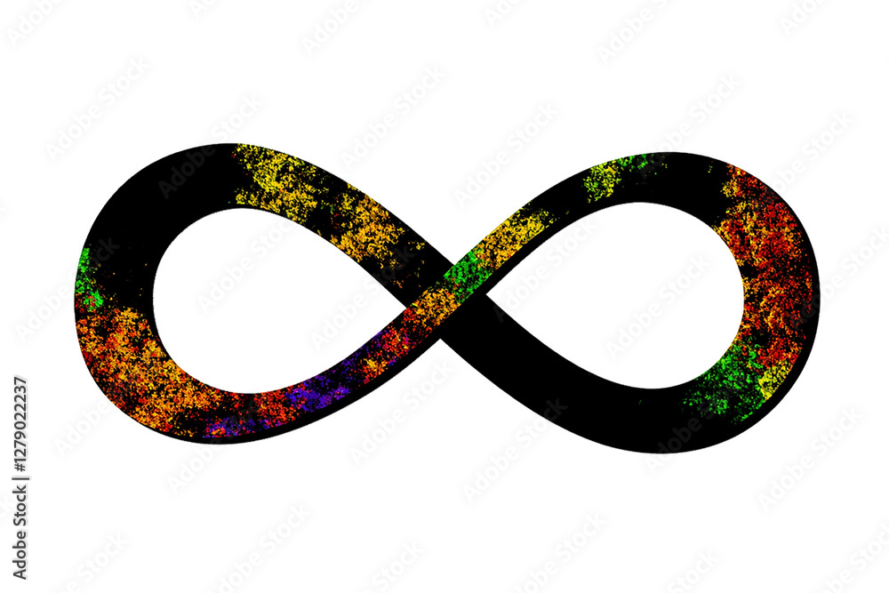 Aufkleber infinity loop signifies neurodiversity with the concept adhd isolated on transparent background