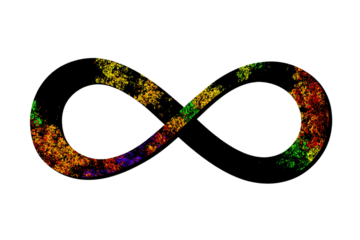 Infinity loop signifies neurodiversity with the concept ADHD isolated on transparent background