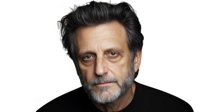 Stylish bearded man in black, a captivating portrait for modern fashion and lifestyle